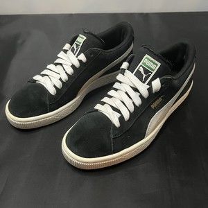 Puma Boys Suede Classic Black White Casual Shoes Sneakers Size 6C